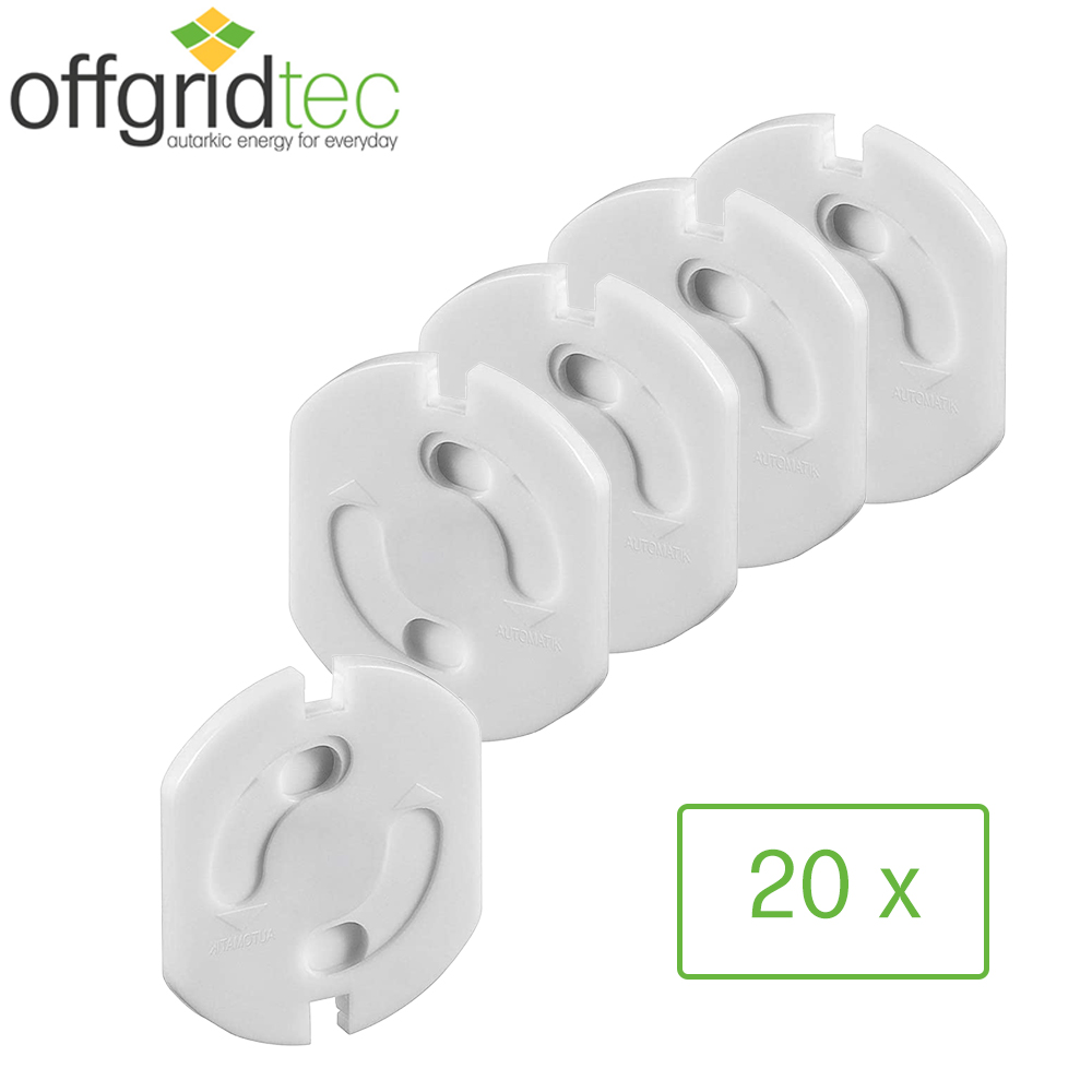 Pack of 20 Offgridtec child safety locks for sockets with rotary mechansim - socket locks for babies