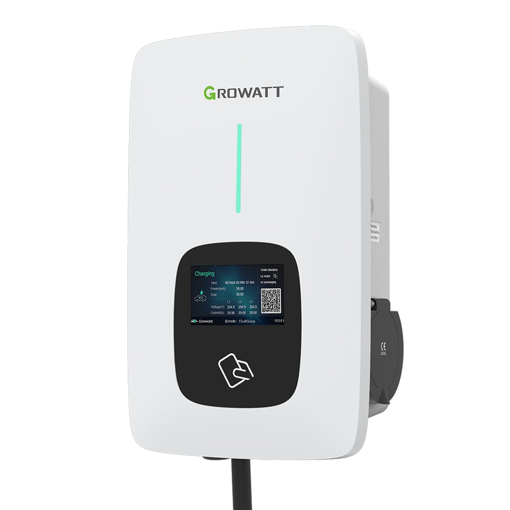 Growatt ev charger thor 11as-s-v1 11kW (WiFi, rfid) LCD function