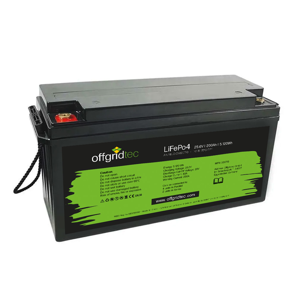 Offgridtec LifePo4 Akku 25,6/200 25,6V 200Ah BMS integriert 5120Wh