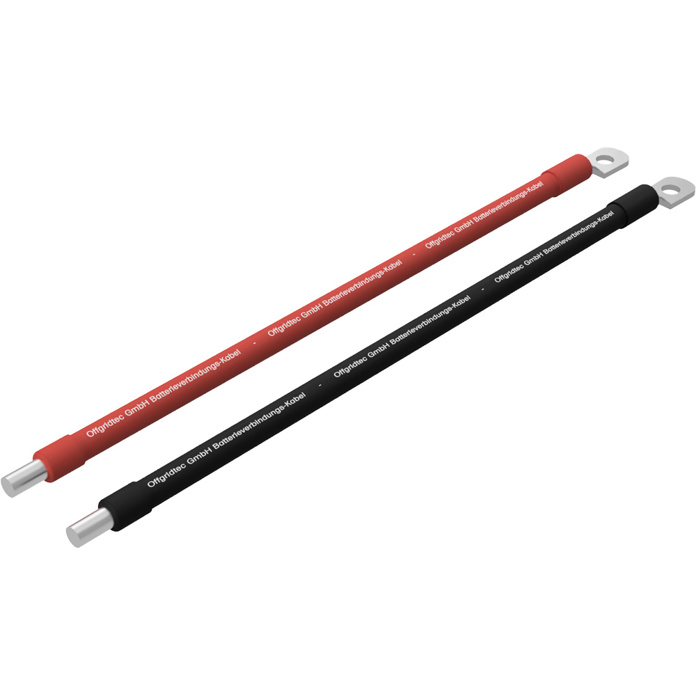 Batteriekabel Rot 35 mm² 25cm mit Kabelschuh M8 und Polklemme