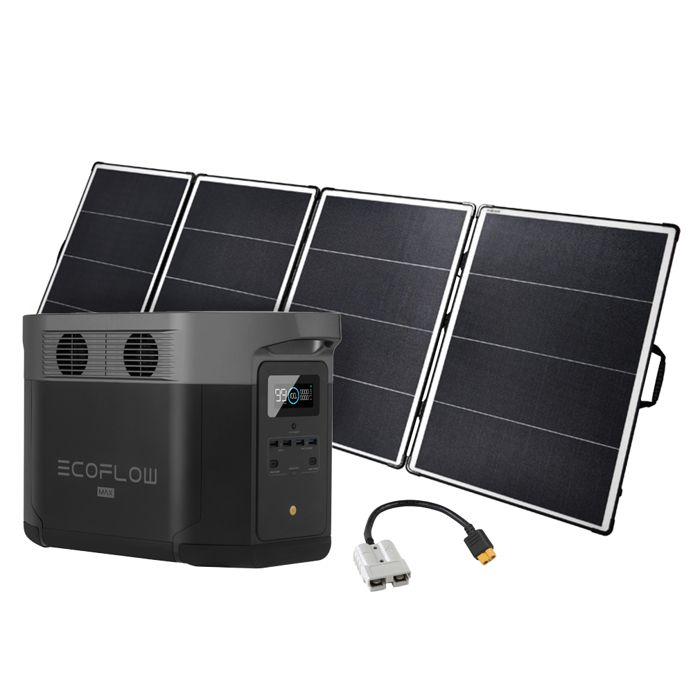 EcoFlow Delta Max Solar Generator Kit - With 220 Watts of Solar