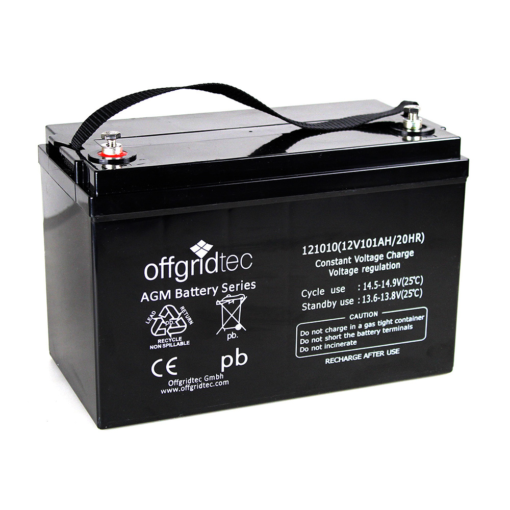 12 Volt 100Ah Batterie in AGM-Qualität von Offgridtec