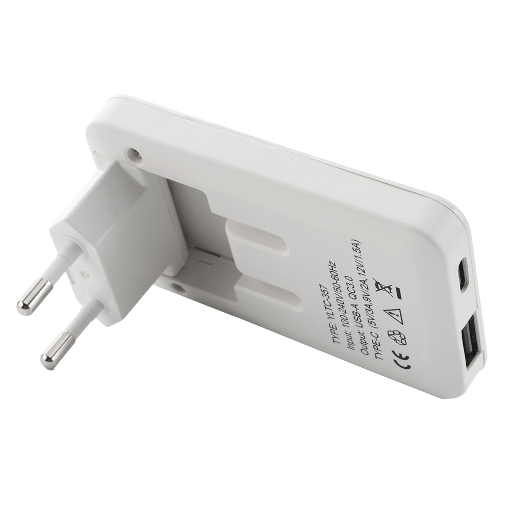 2 Stk. USB-Ladegerät Extra Flaches Netzteil Dual Port USB-A USB-C Weiß 30W  - Farbe: Weiß