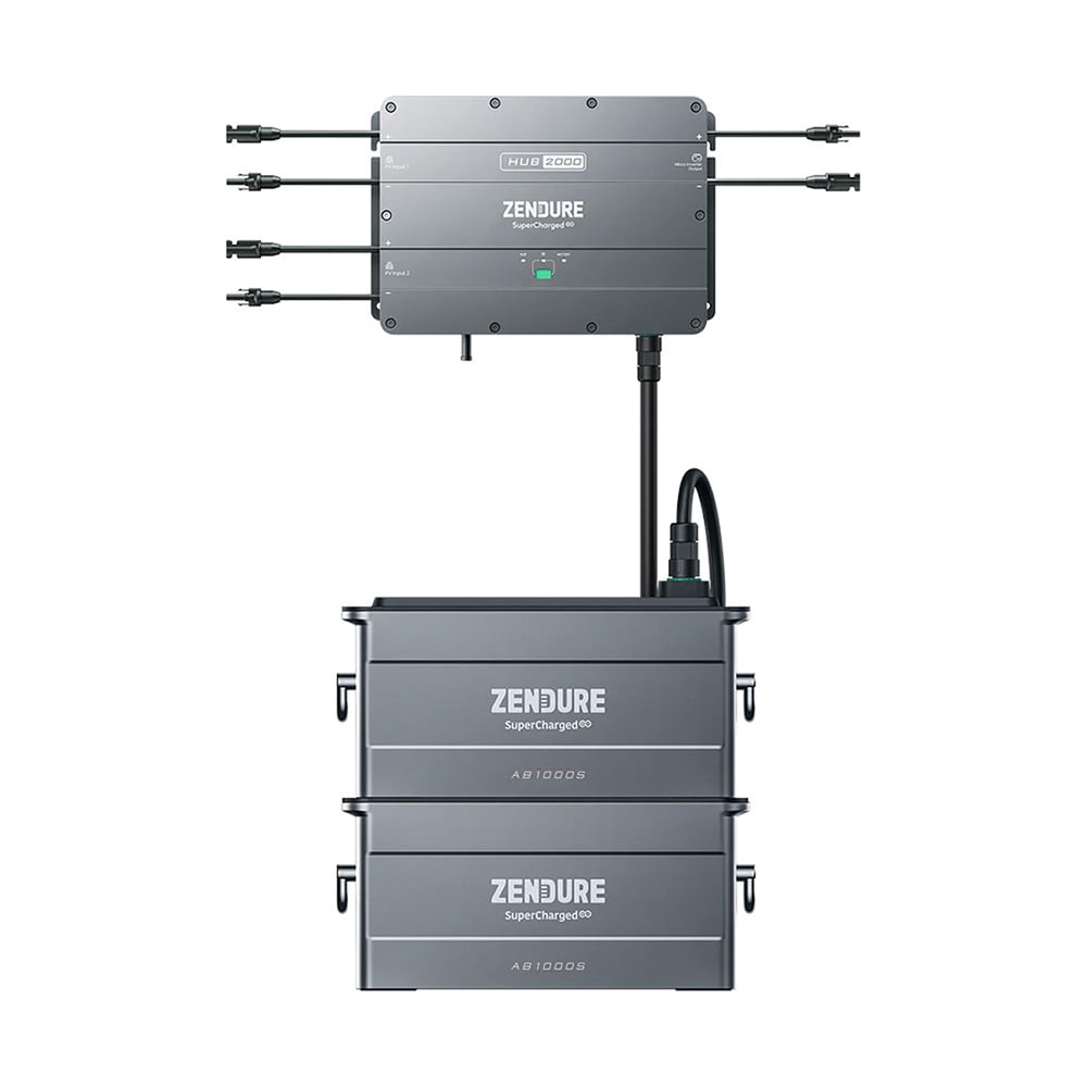 Zendure SolarFlow Smart PV Hub 2000 mit Erweiterungsbatterie