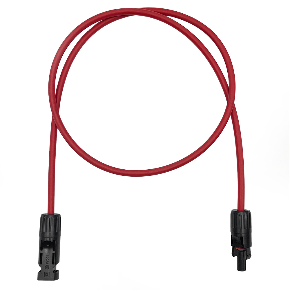 Offgridtec 2m MC4 zu MC4 Verbindungskabel 6mm² rot/schwarz - Kabellänge: 2m