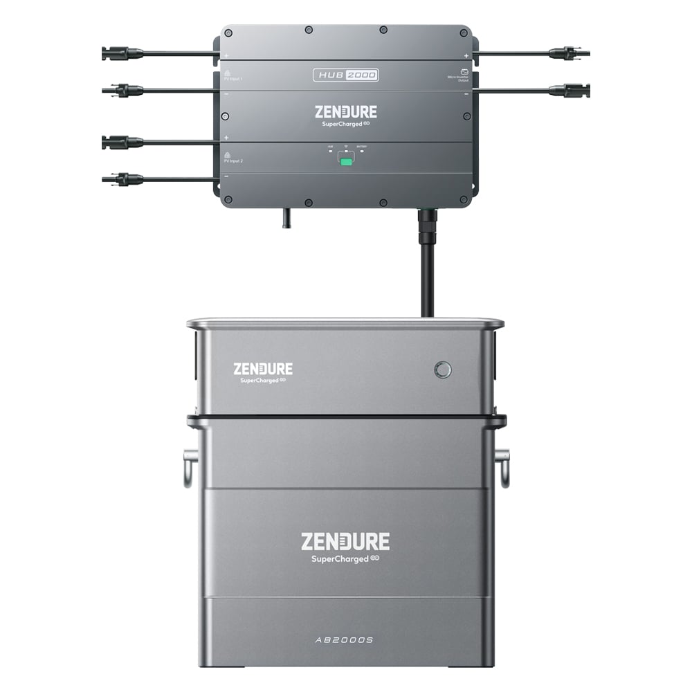 Zendure SolarFlow ACE1500 1920Wh mit 1x AB2000S und PV Hub 2000 On- und Off-Grid-Speicherlösung