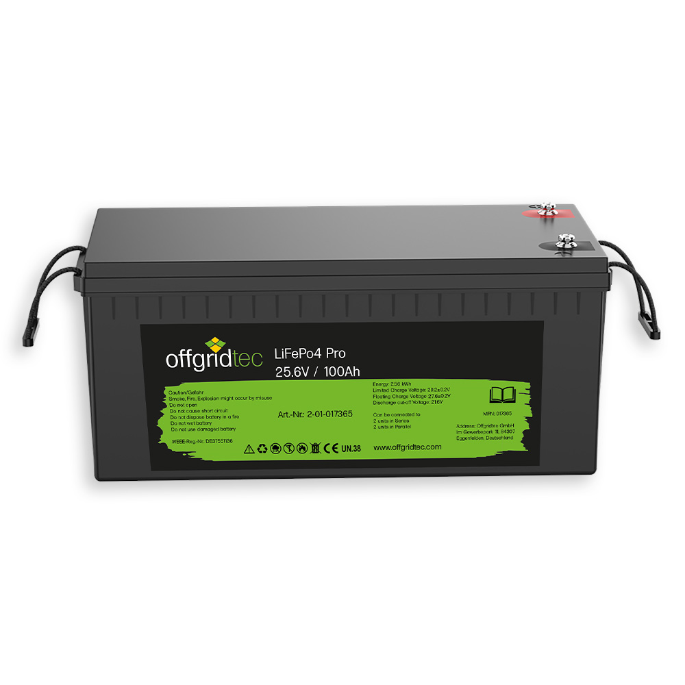 12 Volt 100Ah Batterie in AGM-Qualität von Offgridtec