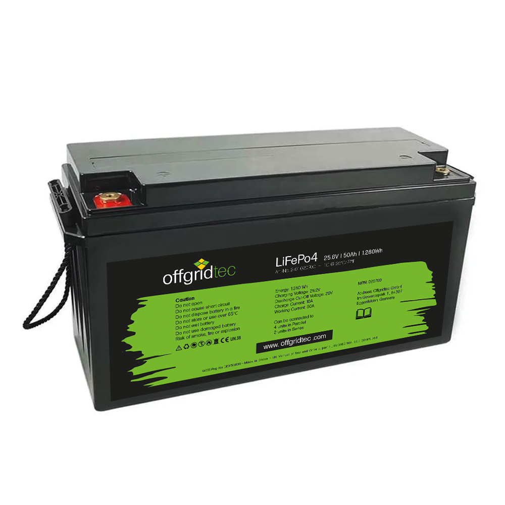 Offgridtec LiFePO4 Akku 25,6/50 25,6V 50Ah BMS integriert 1280Wh