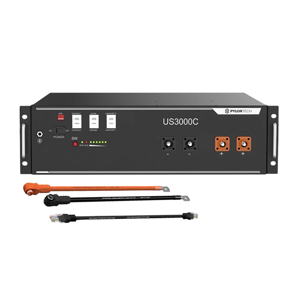 Pylontech 1x us3000c LiFePO4 battery 3.5kWh with inverter connection cable set