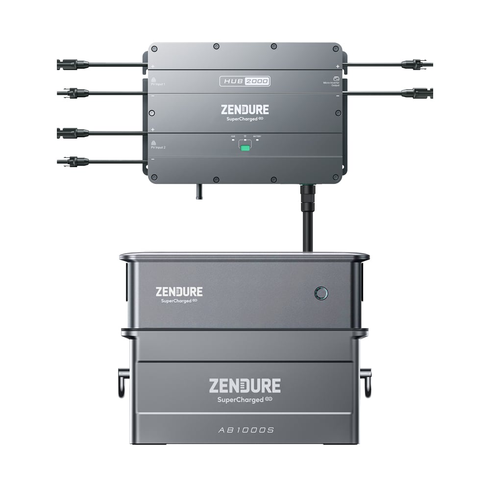 Zendure SolarFlow ACE1500 960Wh mit 1x AB1000S und PV Hub 2000 On- und Off-Grid-Speicherlösung