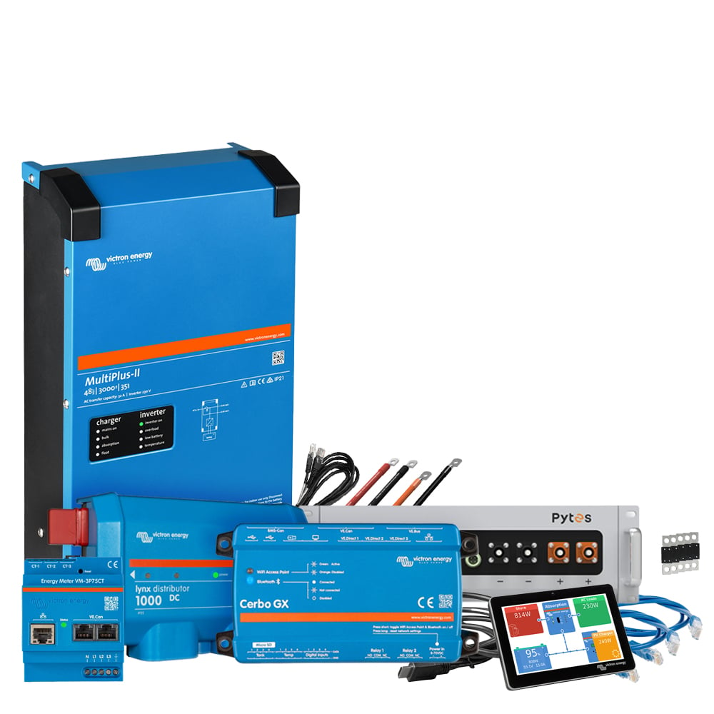 Offgridtec Backup-Kit Nachrüstsatz mit Pytes V5a Akku Victron MultiPlus II 48/3000 1-Phasig