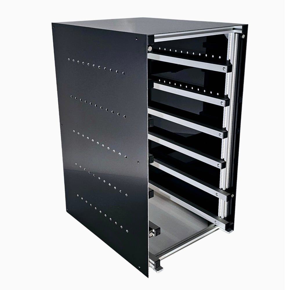 Batterieschrank für 6 Pytes 48100R LiFePo4-Batterien schwarz